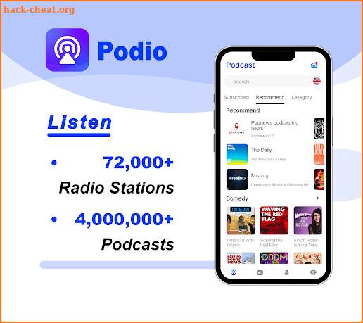 Podcasts Player, Play Radio FM screenshot