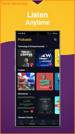 podU: Listen and Discover Arabic Podcasts screenshot