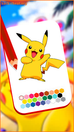 Poke coloring pika cartoon screenshot