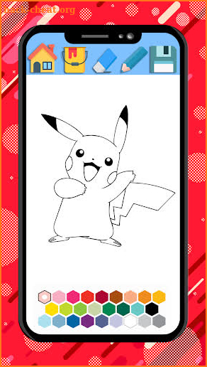 Poke coloring pika game screenshot