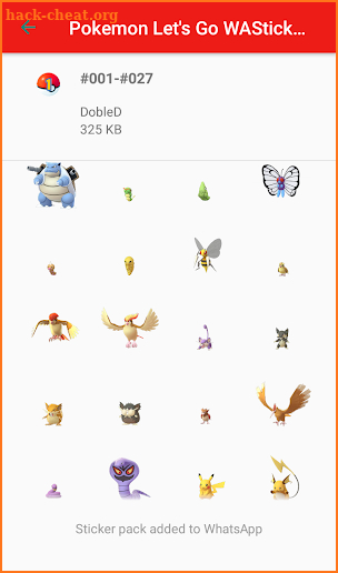 Pokemon Lets Go Stickers screenshot