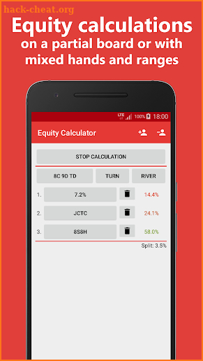 Poker Equity Calculator Pro for No Limit Hold'em screenshot