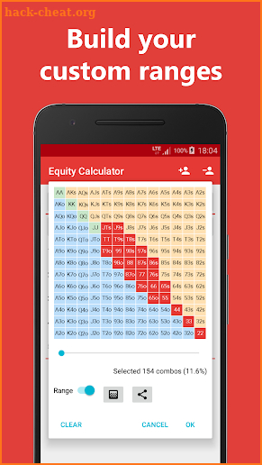 Poker Equity Calculator Pro for No Limit Hold'em screenshot