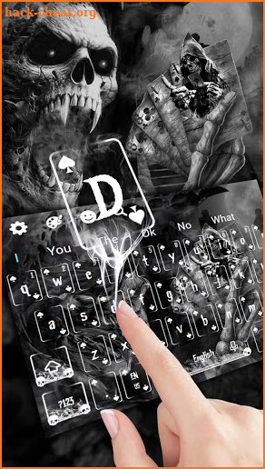 Poker Man-Eater Skull💀 Keyboard Theme⚫💀 screenshot