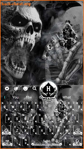 Poker Man-Eater Skull💀 Keyboard Theme⚫💀 screenshot