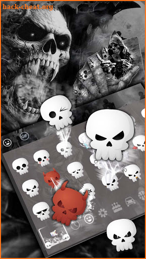 Poker Man-Eater Skull💀 Keyboard Theme⚫💀 screenshot