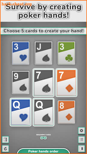 Poker Solitaire 5/9 screenshot