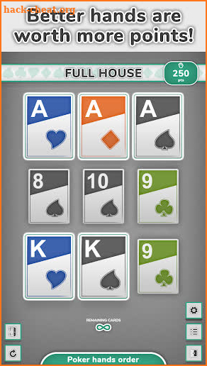 Poker Solitaire 5/9 screenshot