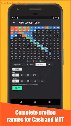 Poker Solver+ - GTO Lookup For No Limit Holdem screenshot