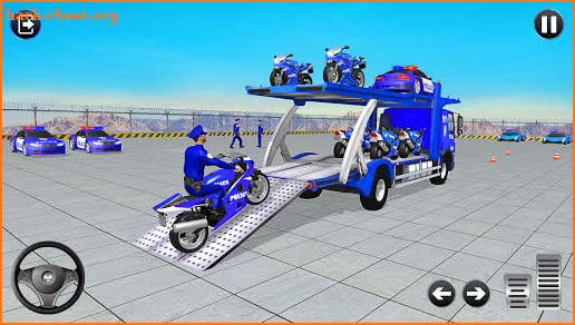 Police Bike Transport Truck screenshot