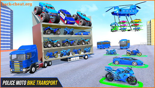 Police Car Transport Bike Game screenshot