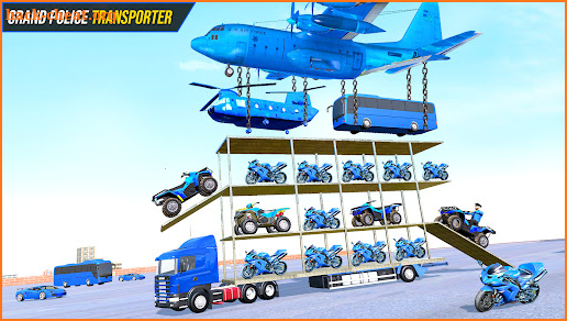 Police Car Transport Bike Game screenshot