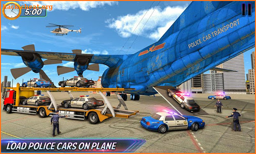 Police Car Transporter Plane: Car Driving Games screenshot