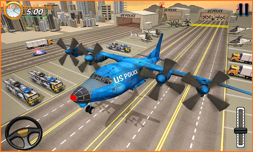 Police Car Transporter Plane: Car Driving Games screenshot