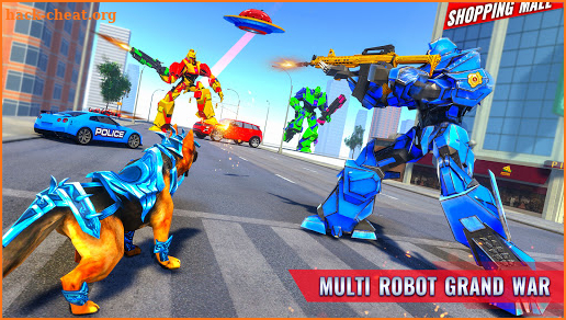 Police Dog Robot Car Transform War: Robot Games screenshot