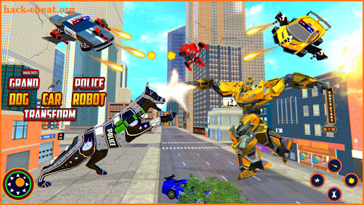 Police Dog Robot Transform Game - Flying Car Games screenshot