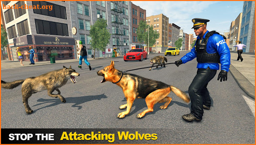 Police Dog VS Wild Wolf Attack Survival City screenshot