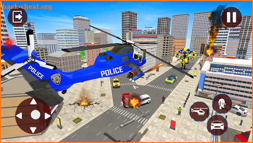 Police Helicopter Robot Transformation screenshot