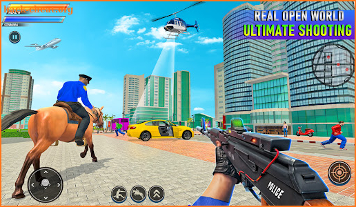 Police Horse Gangster Chase: Crime Shooting Games screenshot