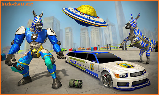 Police limo Zebra Robot 3D screenshot