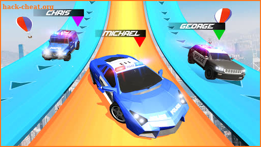 Police Mega Ramp Car Simulator Cops Racing Stunts screenshot