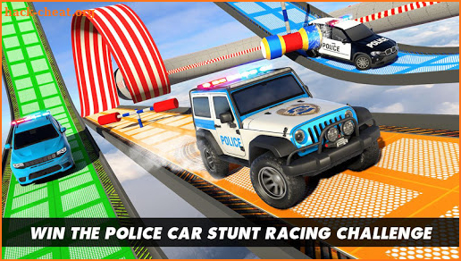 Police Prado Car Stunt - Mega Ramp Stunts 3D screenshot