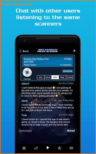 Police Radio Scanner - Hot Pursuit Police Scanner screenshot