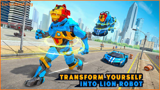 Police Robot Lion Transform Car-Animal Rescue screenshot