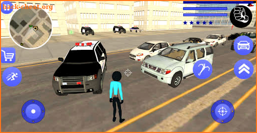 Police Superhero Stickman Rope Hero Gangstar Crime screenshot