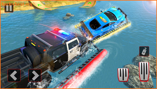 Police Truck Water Surfing Gangster Chase screenshot