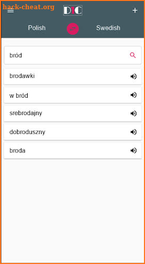 Polish - Swedish Dictionary (Dic1) screenshot