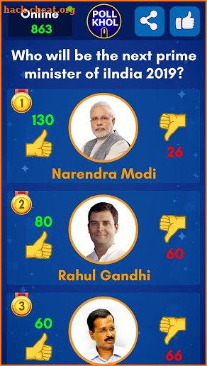 Poll Khol 2019 screenshot