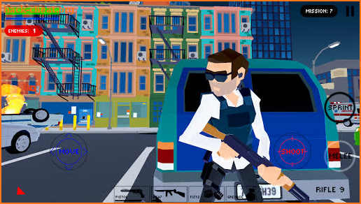 Polygon Cover Shooter: City Police Vs. Mob War screenshot