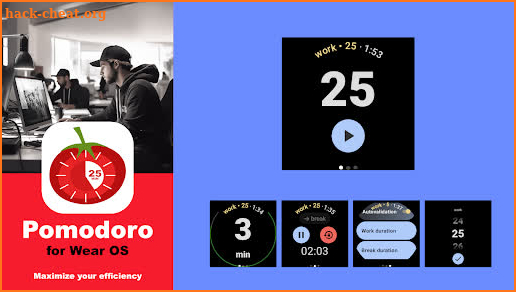 Pomodoro for Wear OS screenshot