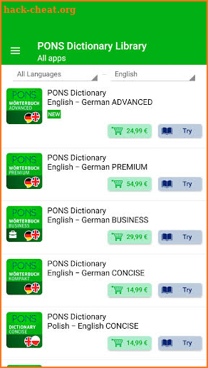 PONS Dictionary Library - Offline Translator screenshot