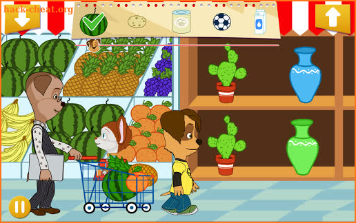 Pooches Supermarket: Family shopping screenshot