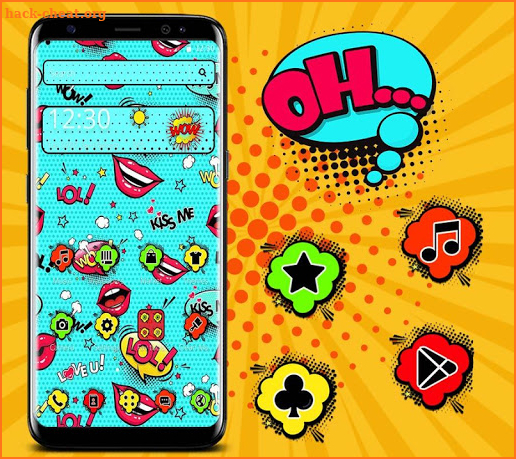 Pop Art Style Lips Theme screenshot