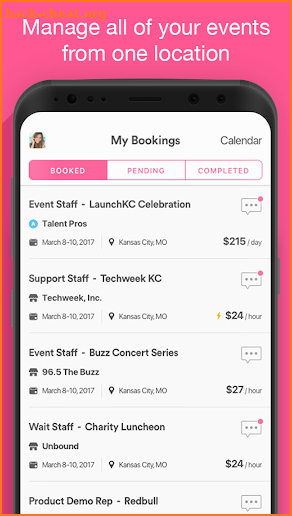 PopBookings screenshot