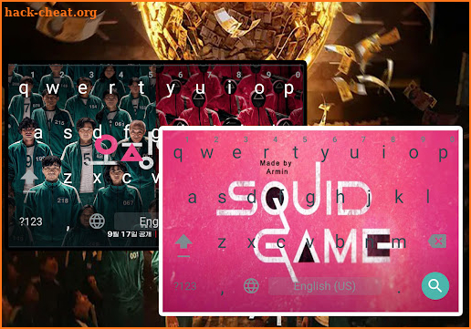 Popular Squid Game Keyboard Theme For Mobile screenshot