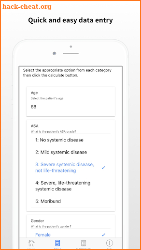 PoRC: Perioperative Risk Calculator screenshot