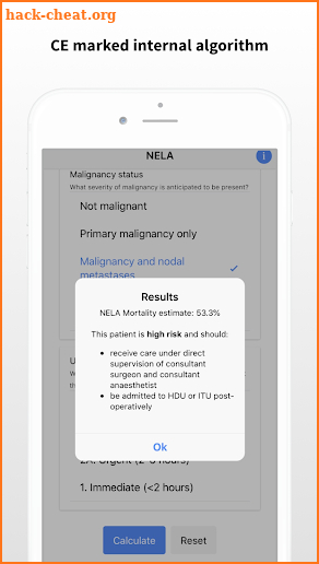 PoRC: Perioperative Risk Calculator screenshot