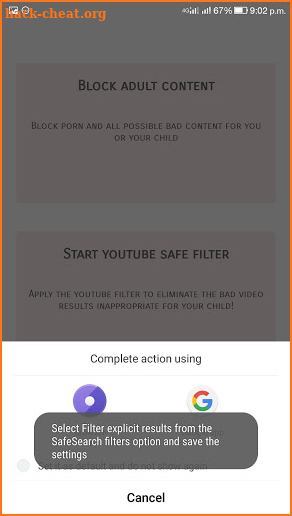 Porn Block App screenshot