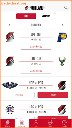 Portland Trail Blazers screenshot