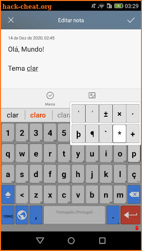 Portuguese for AnySoftKeyboard screenshot