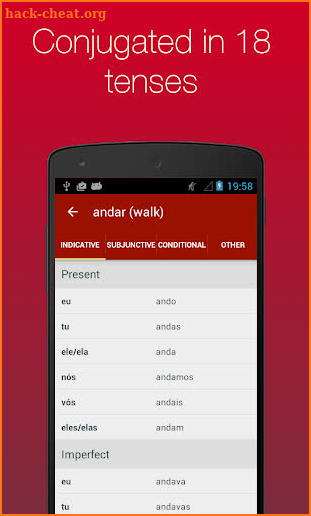 Portuguese Verb Conjugator screenshot