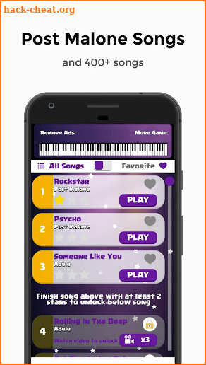 Post Malone Psycho + Rockstar  Piano Tiles screenshot