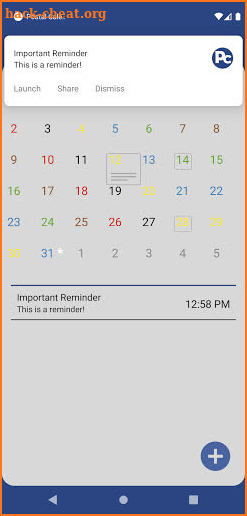 Postal Calendar Free Version screenshot