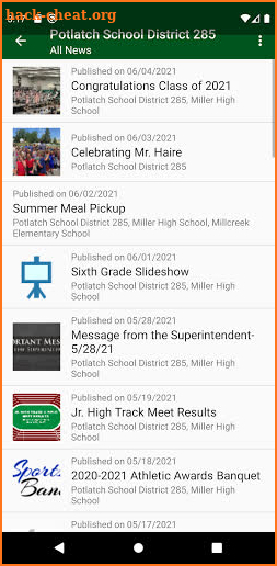 Potlatch School District 285 screenshot