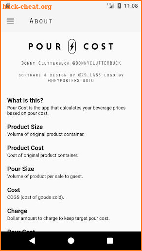 Pour Cost — Bar Calculator screenshot