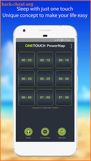 Power Nap one touch - Simple headphone alarm timer screenshot